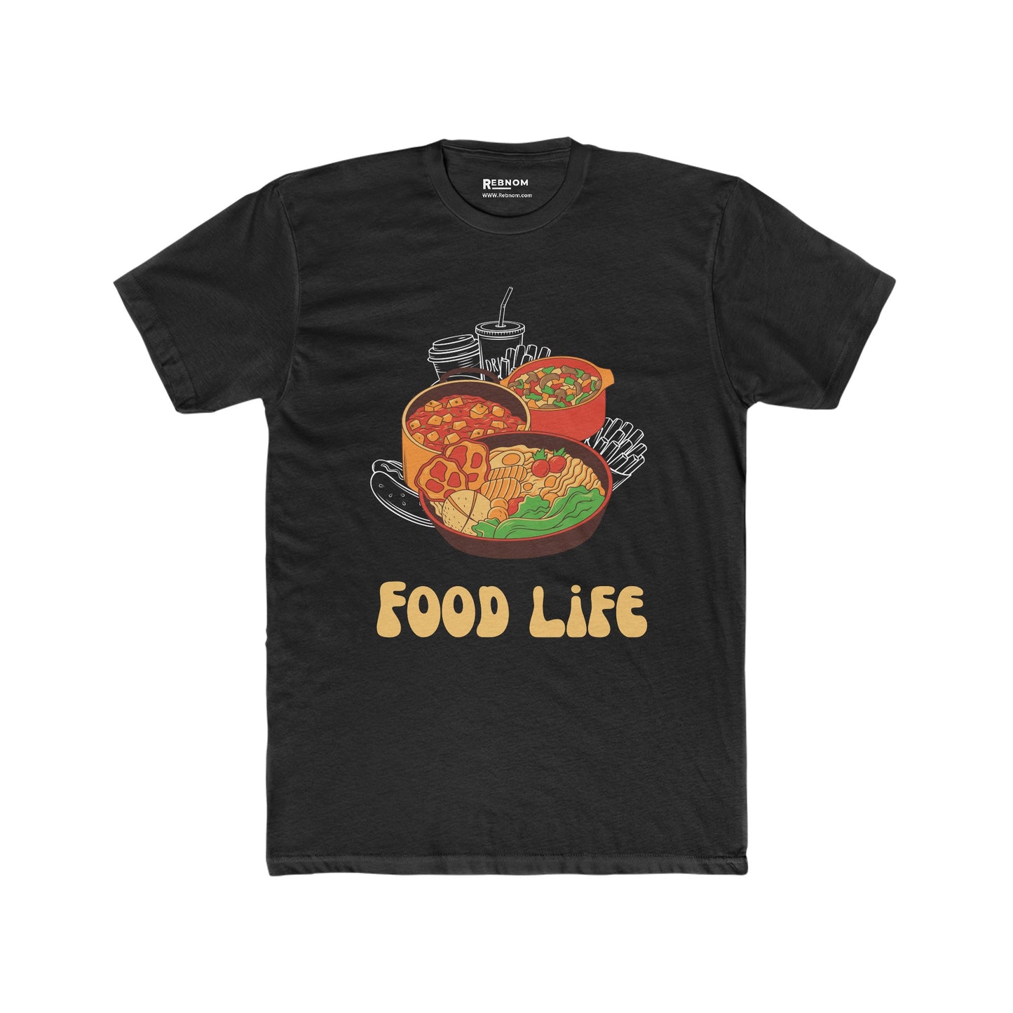 Food Life Men's Cotton Crew Tee