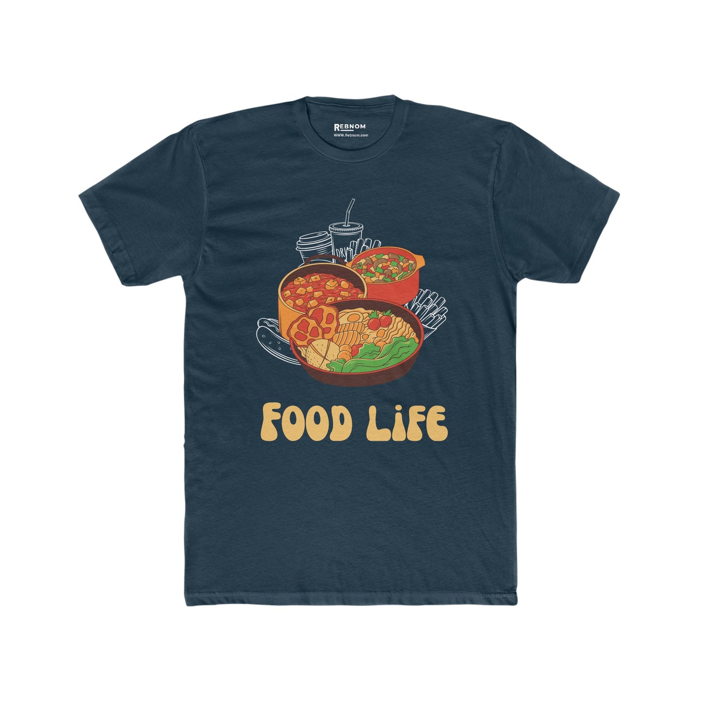 Food Life Men's Cotton Crew Tee