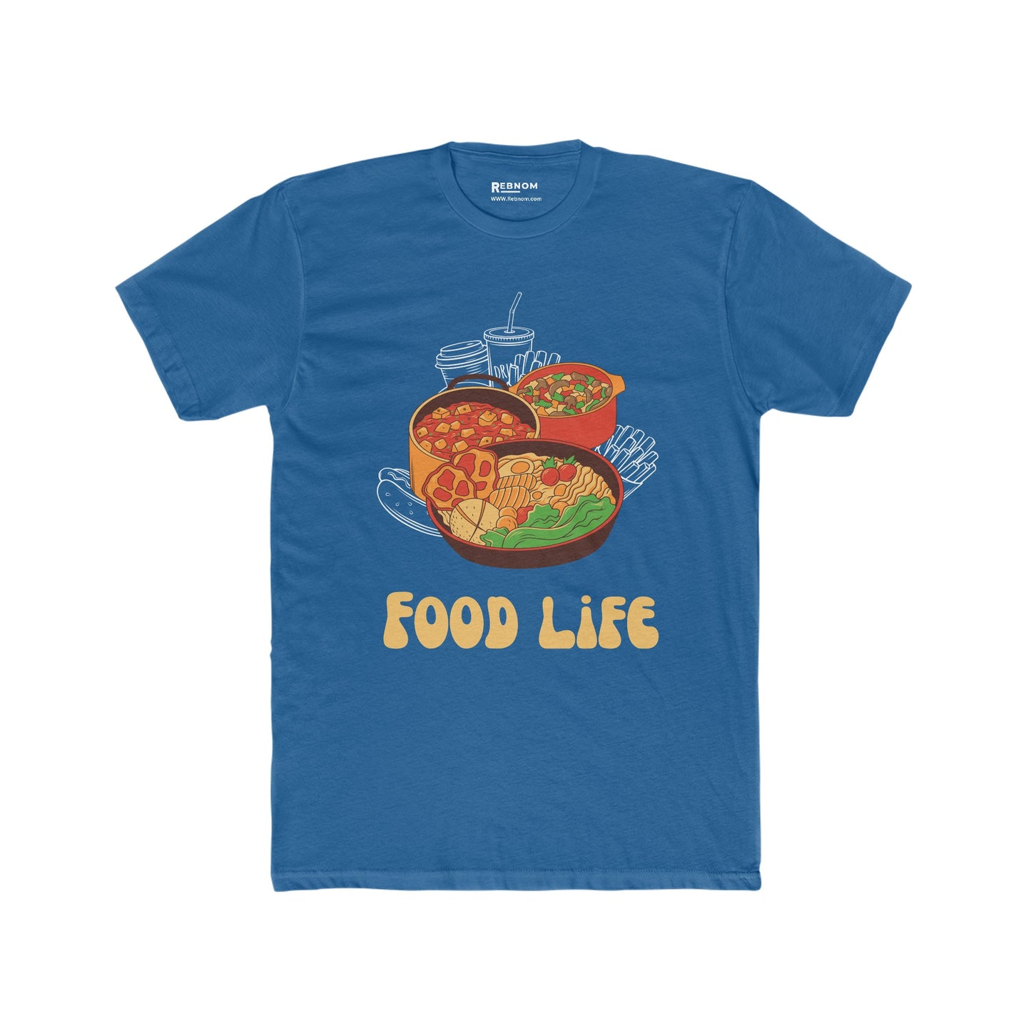 Food Life Men's Cotton Crew Tee