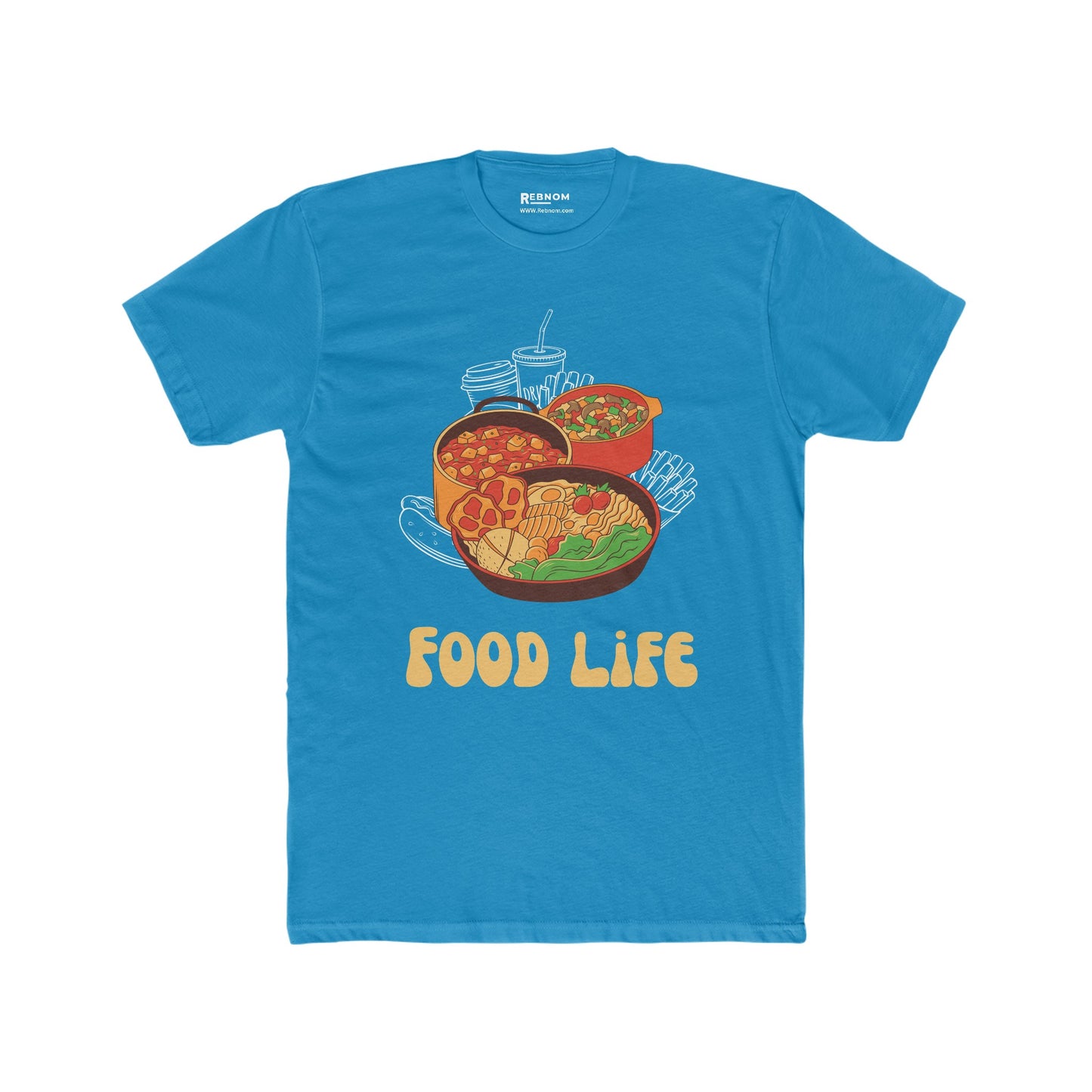 Food Life Men's Cotton Crew Tee