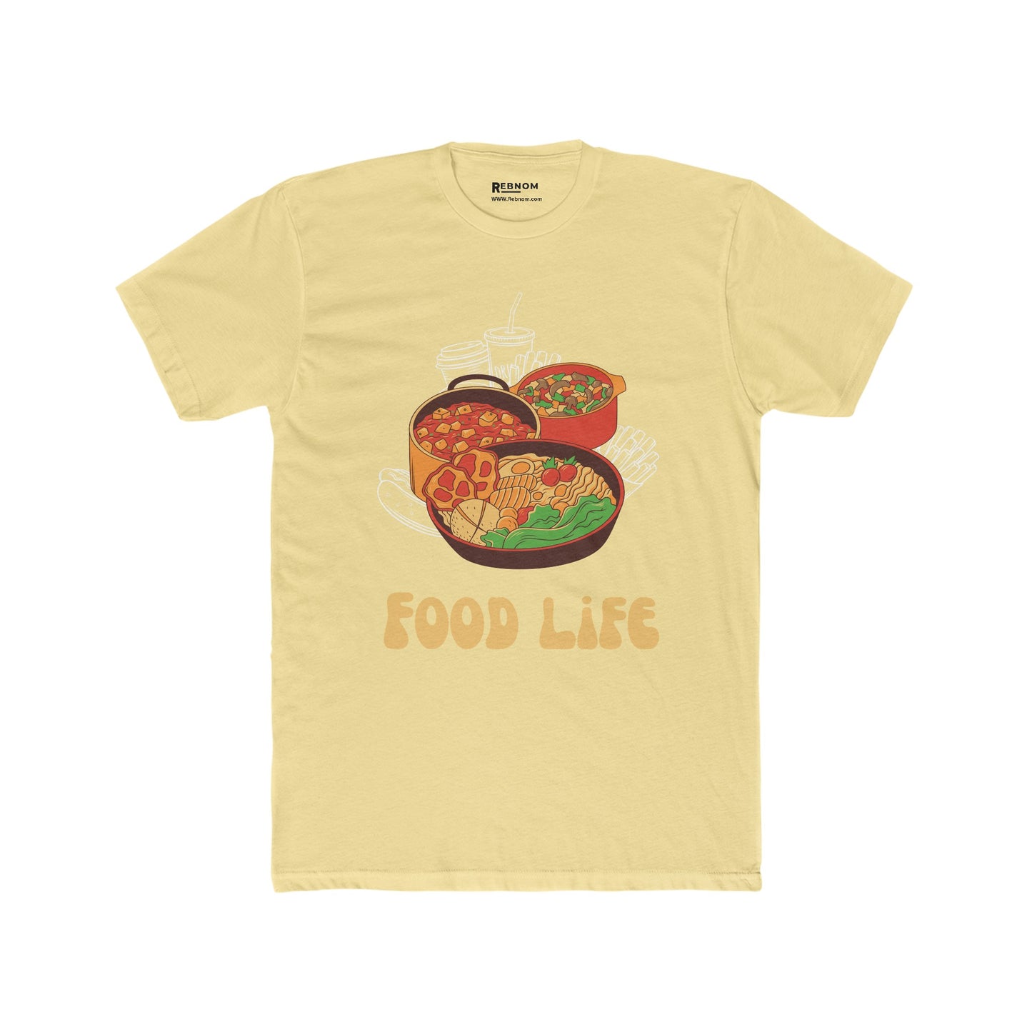 Food Life Men's Cotton Crew Tee