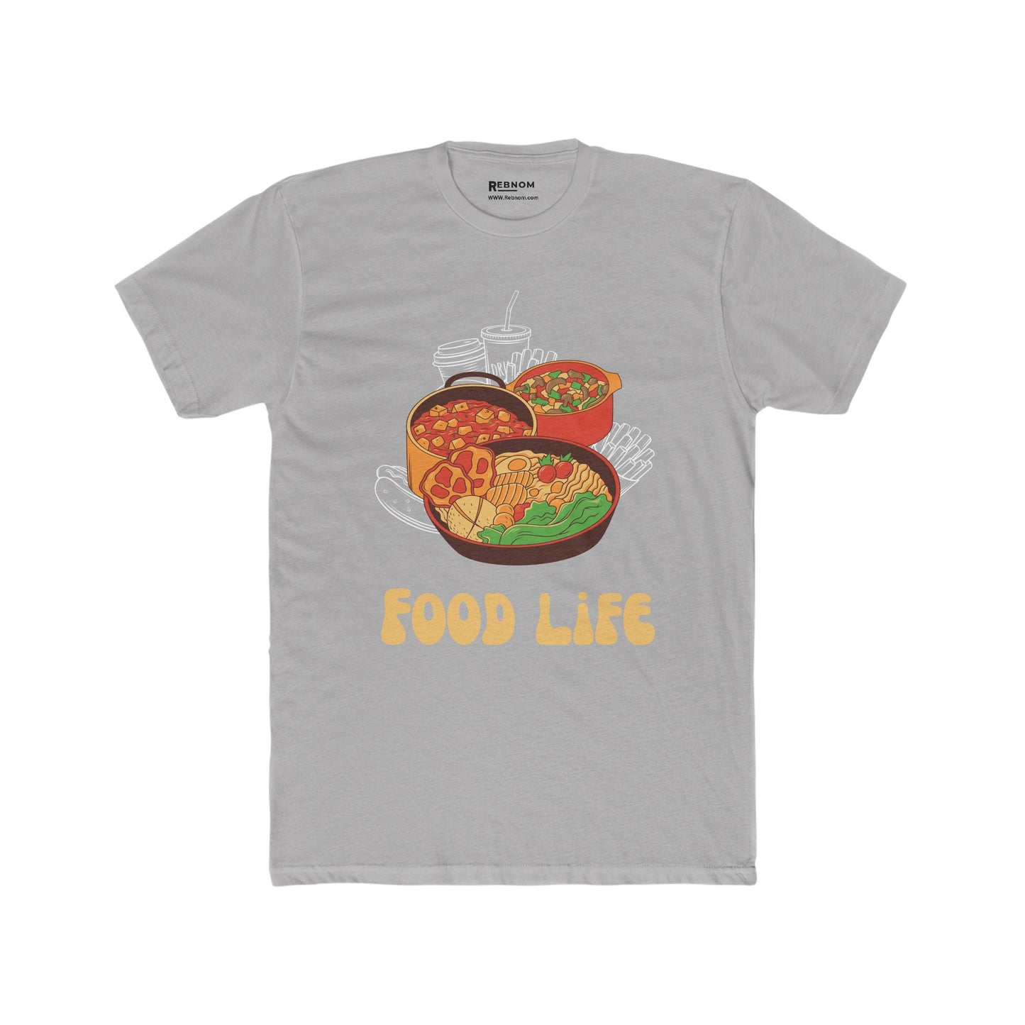 Food Life Men's Cotton Crew Tee