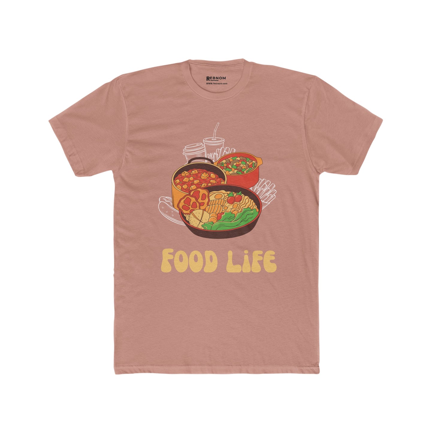 Food Life Men's Cotton Crew Tee