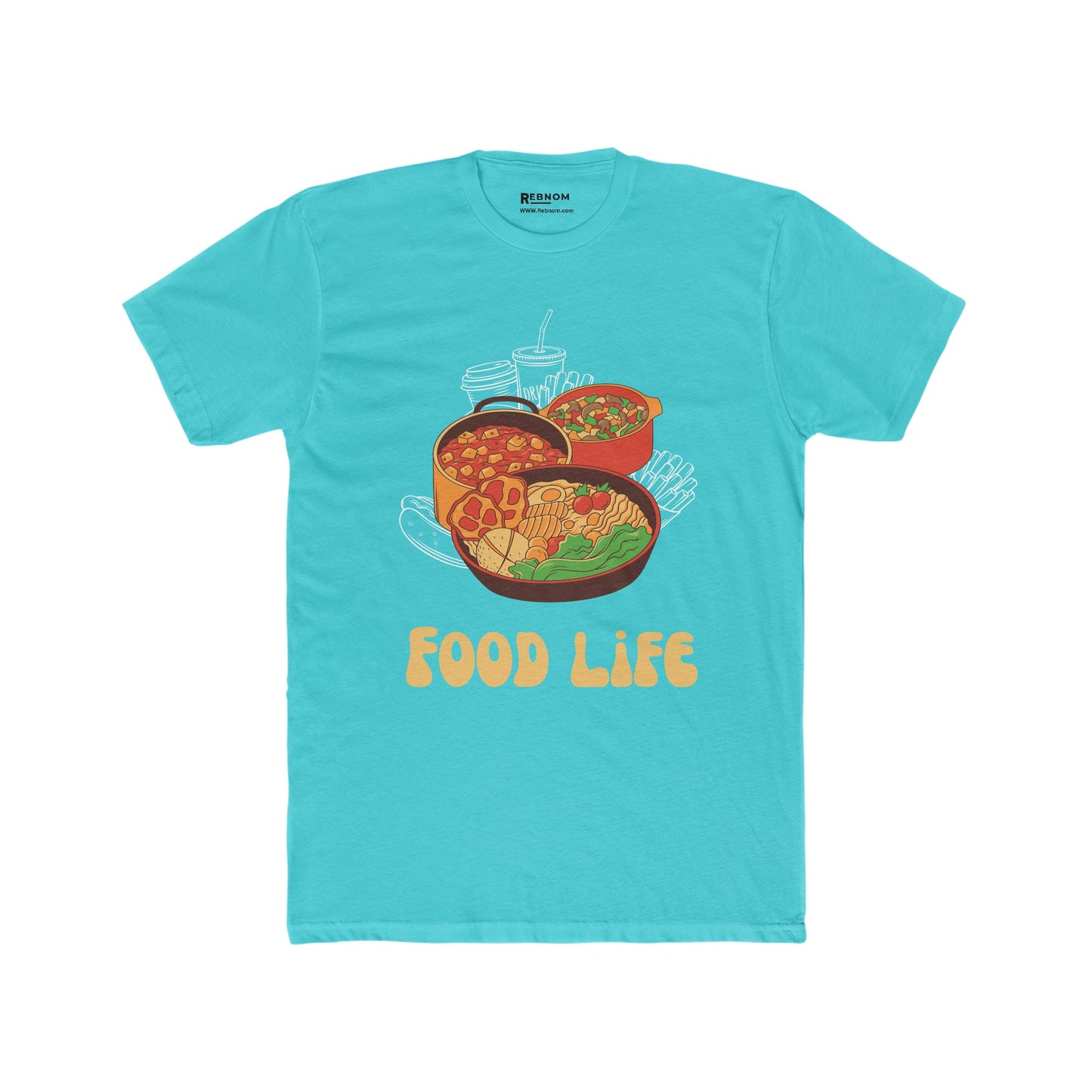 Food Life Men's Cotton Crew Tee