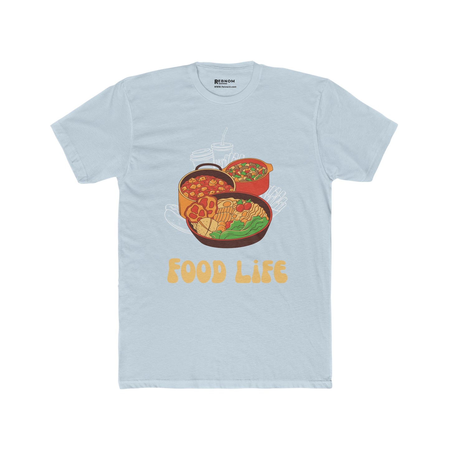 Food Life Men's Cotton Crew Tee