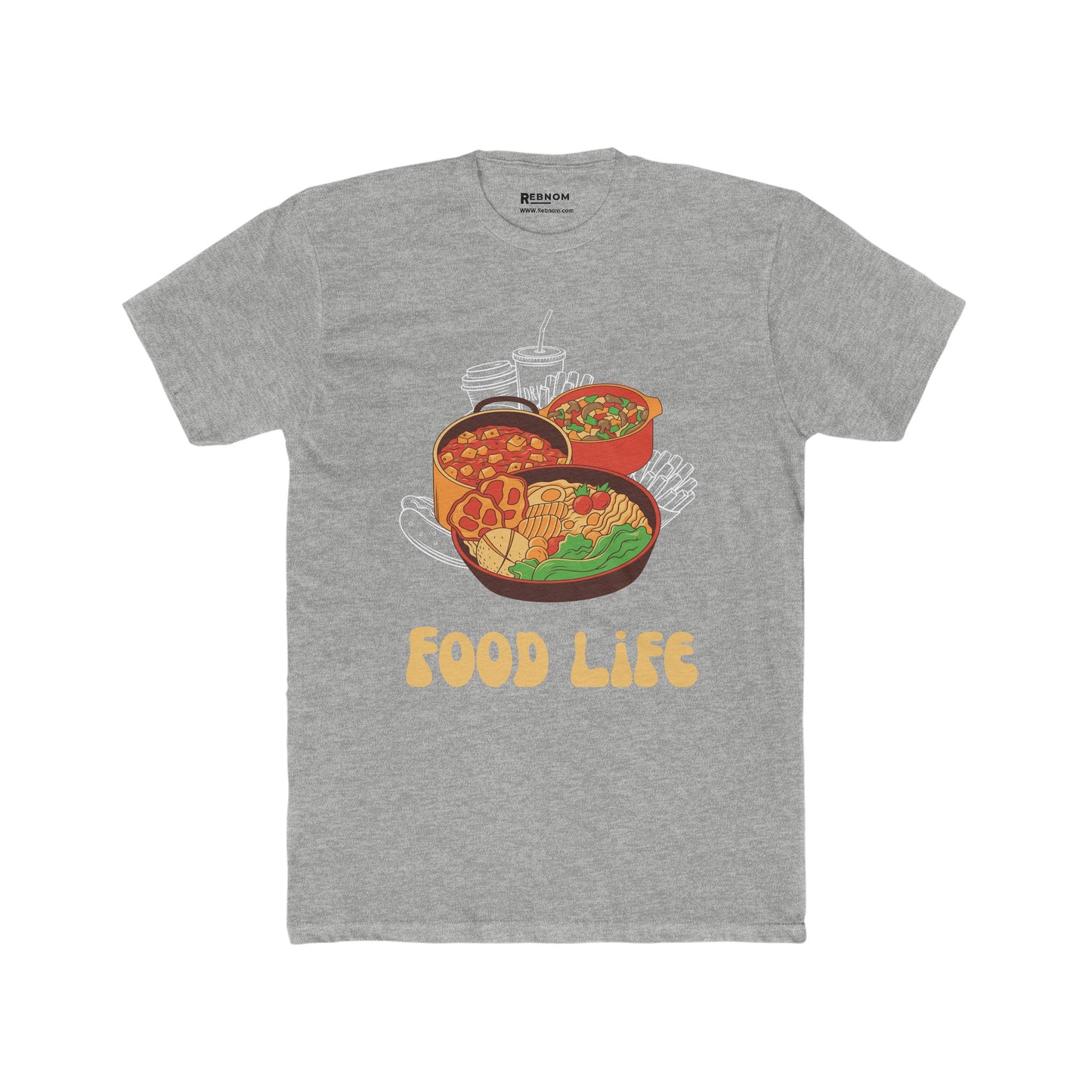 Food Life Men's Cotton Crew Tee